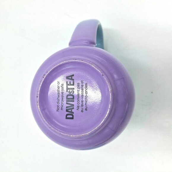 Davids Tea Nordic Mug with Lid Turquoise and Purple Ombre No Infuser Small Mark - Picture 6 of 10
